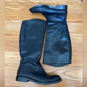 Vince Camuto high black leather boots